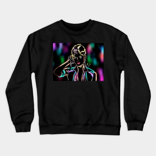 Neon Legend Of Billie Jean Crewneck Sweatshirt by The Miseducation of David and Gary